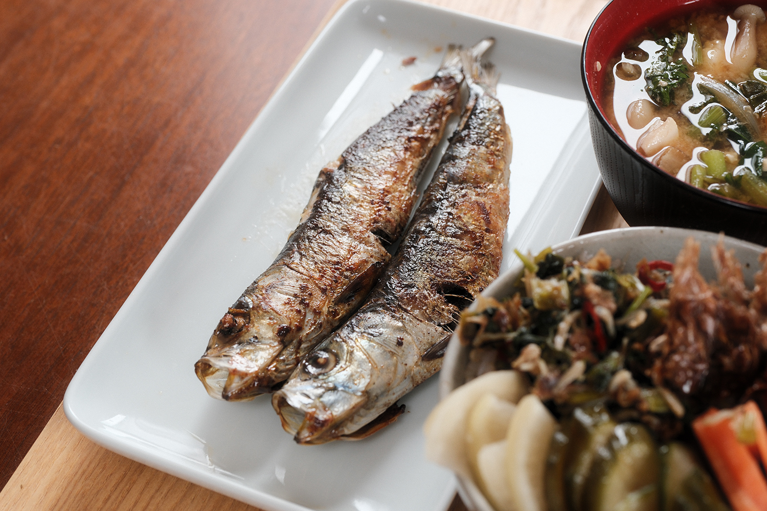 4毒抜き いわし 一夜干し 無印 皿