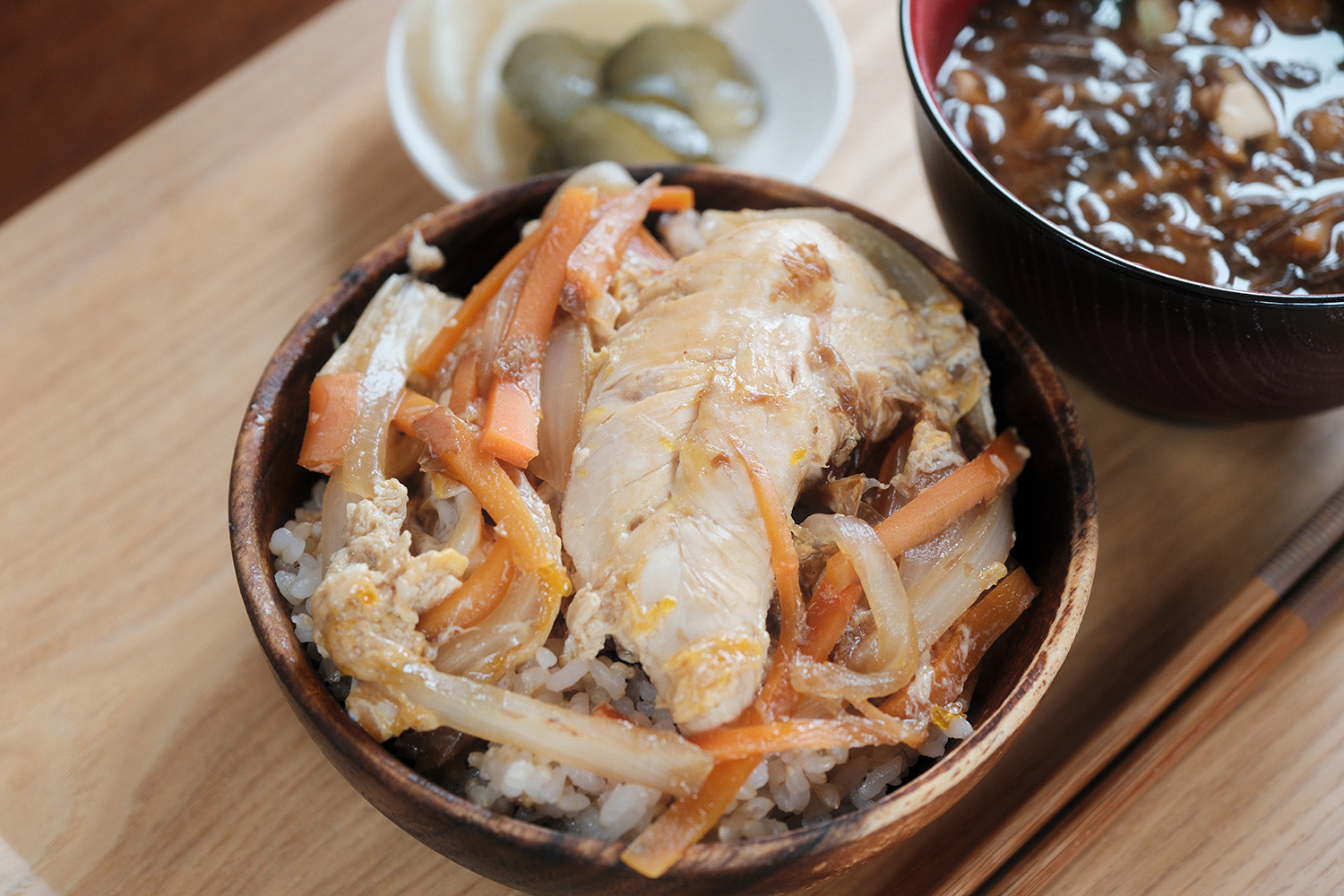 4毒抜き ささみ 親子丼 アップ