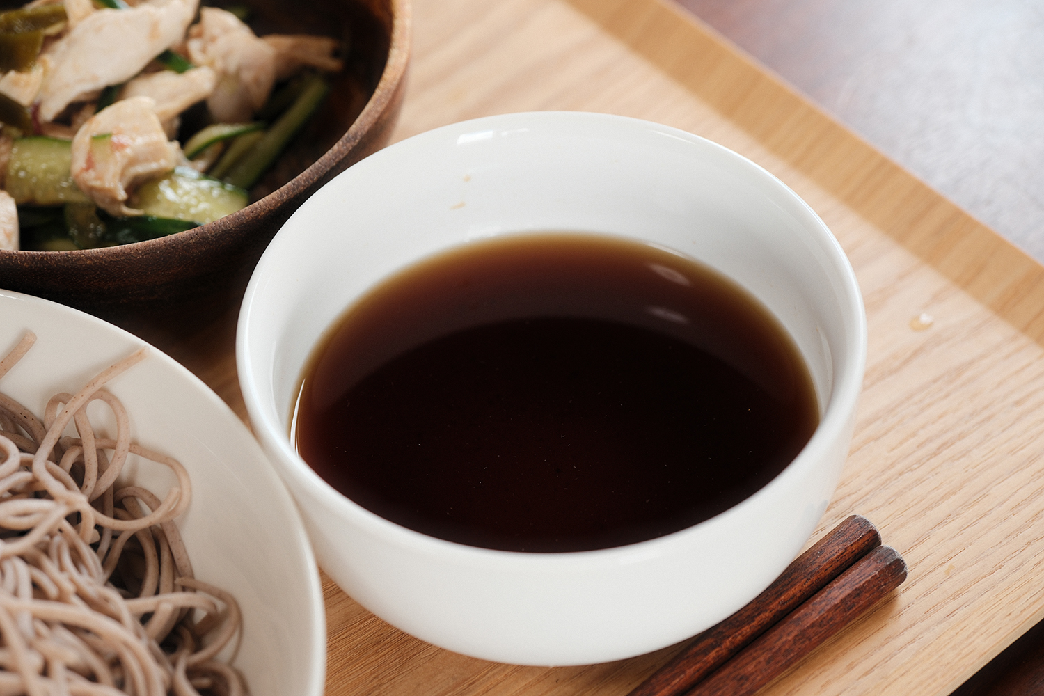 4毒抜き 蕎麦 自家製めんつゆ アップ