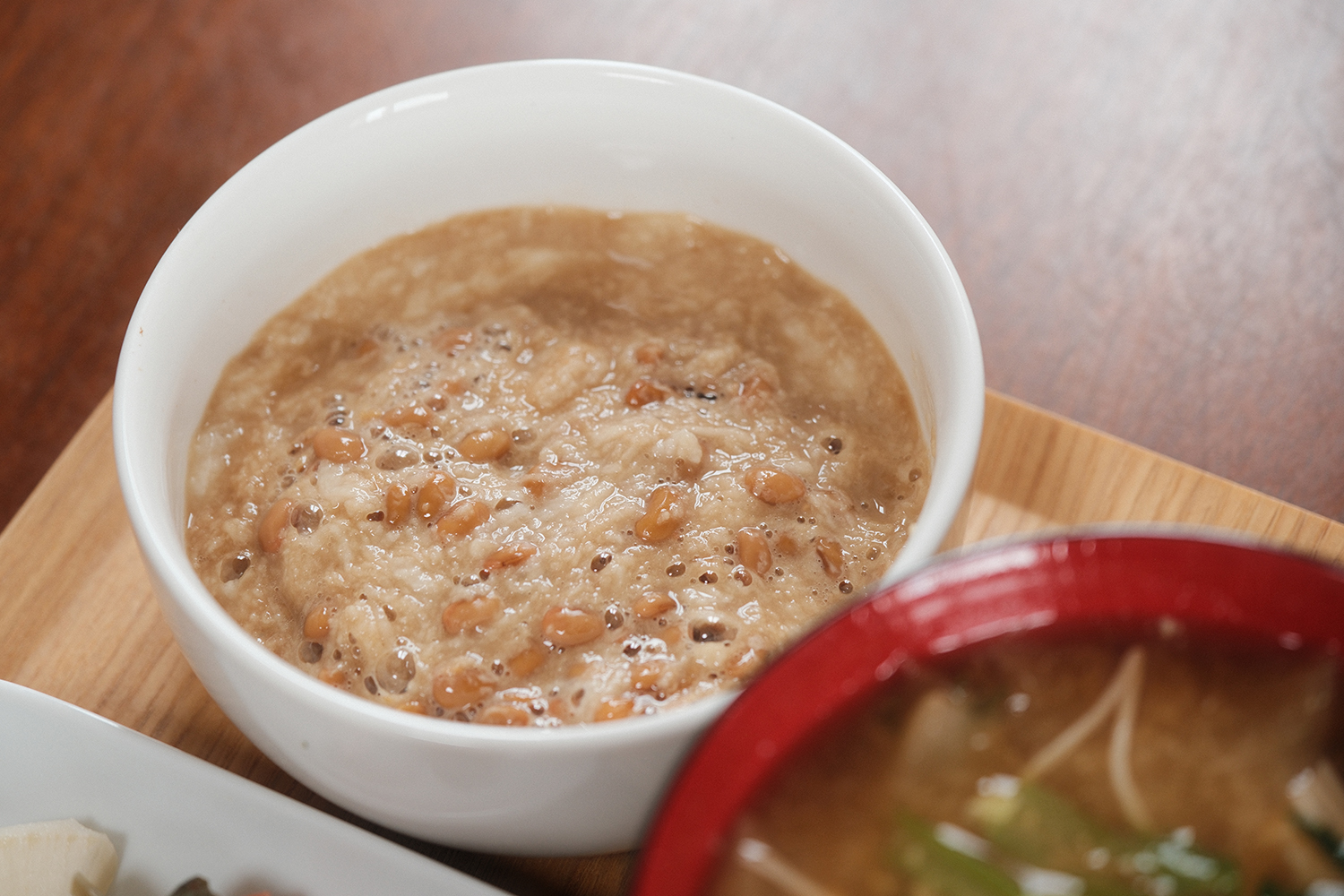 4毒抜き とろろ納豆 玄米ごはん 醤油
